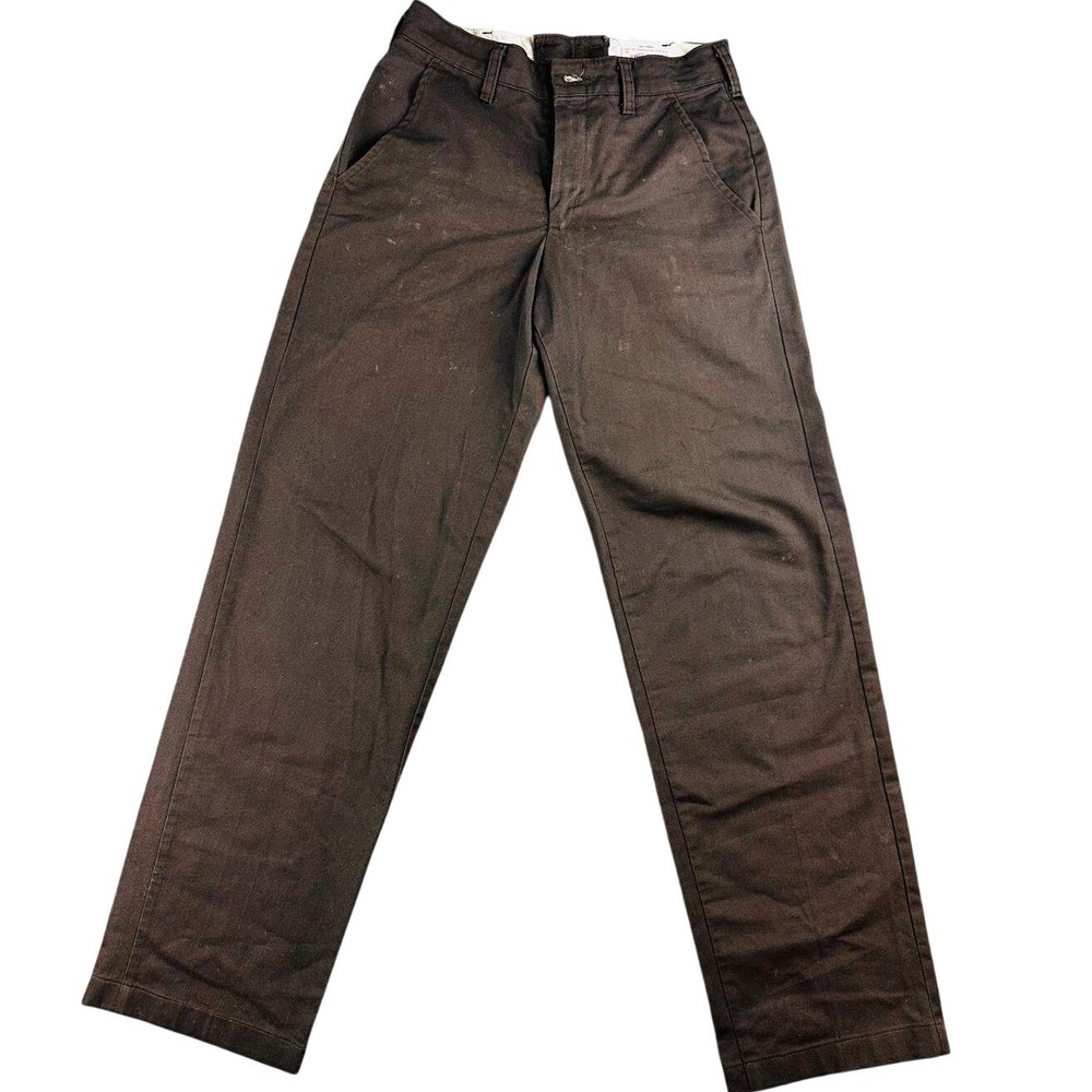 Red Kap Pants Men 28 M Brown Twill Workwear Zip Fly Pockets Flat Front Cotton